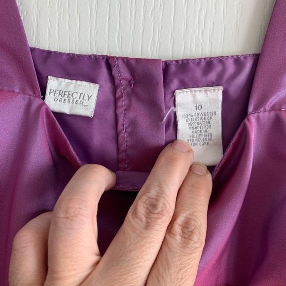 Vintage Beautiful purple ombre iridescent dress size 10 - Picture 8 of 8
